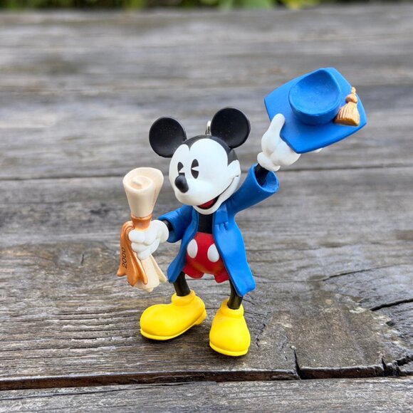 Lot of 4 DISNEY Hallmark MICKEY Mouse Christmas ornaments Golf Graduation Lights - Picture 15 of 16